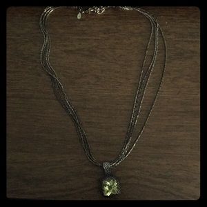 Light green crystal necklace